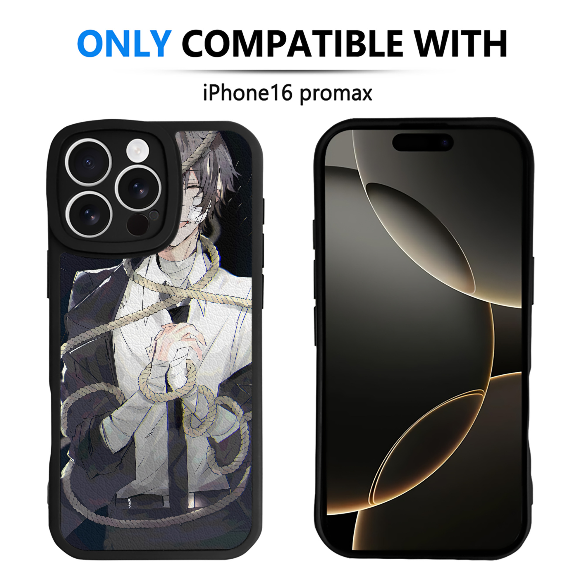 （画像用） 文豪ストレイドッグス Bungo Stray Dogs 【iPhone 16シリーズ対応】シリコンスマホケース（レザー調） 材質：シリコン